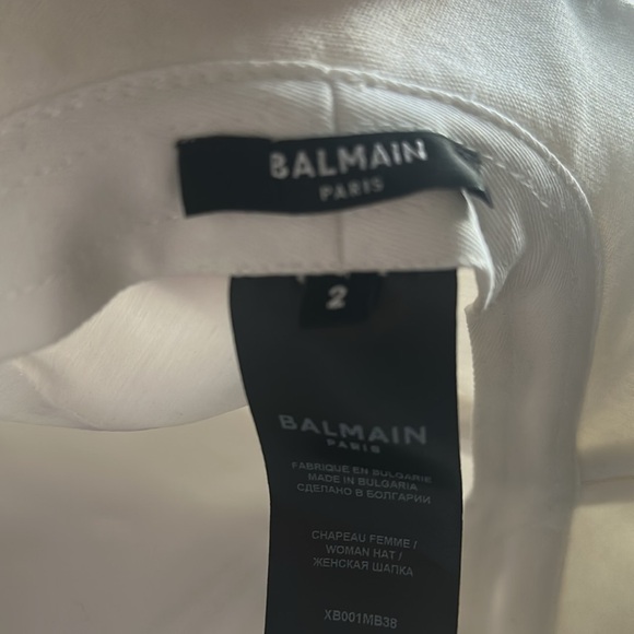 BALMAIN White B-Army Bucket Hat - Picture 8 of 10